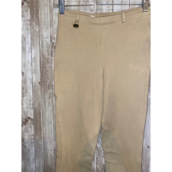 On Course Cotton Lycra Cream Equine Horse-Riding Pants Breeches Elastic Stirrup - Picture 7 of 12